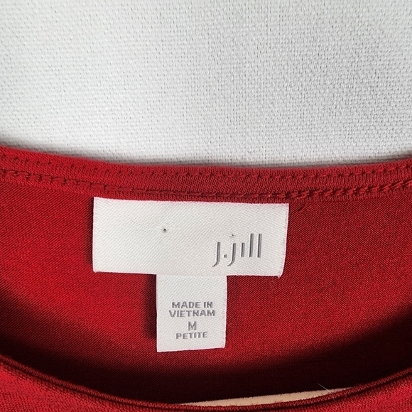 J. Jill ruffle pleated hem long sleeved top size medium - Picture 2 of 6